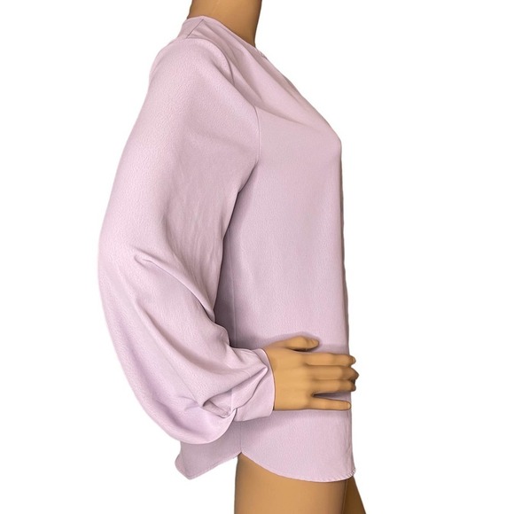 H&M Women's Bishop Sleeve Slit detail Blouse in Lilac Size 4‎ - Picture 2 of 10
